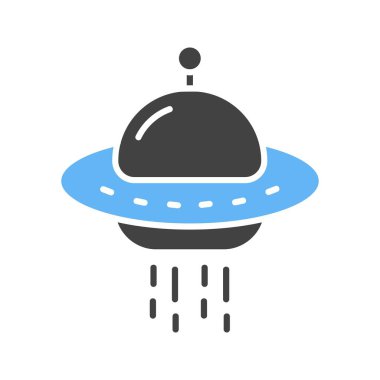 Uzay gemisi simgesi resmi. Mobil uygulama için uygun.