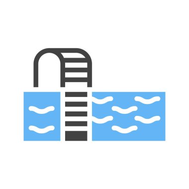 Yüzme havuzu ikonu resmi. Mobil uygulama için uygun.