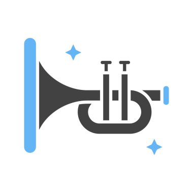 Trompet ikonu görüntüsü. Mobil uygulama için uygun.