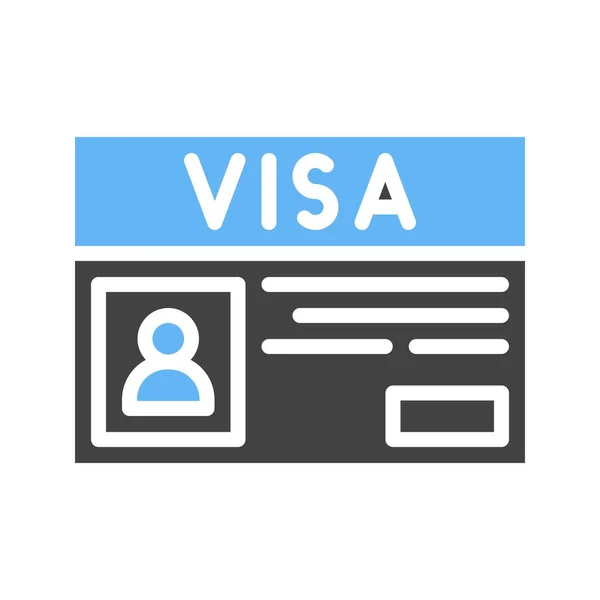 Изображение Значка Visa Подходит Мобильных Приложений — стоковый вектор