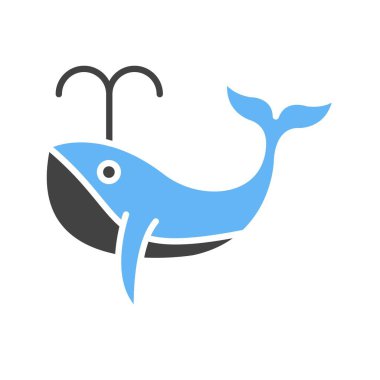 Balina resmi. Mobil uygulama için uygun.