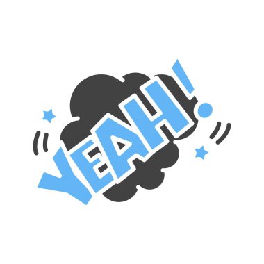 Evet, baloncuk ikonu görüntüsü. Mobil uygulama için uygun.