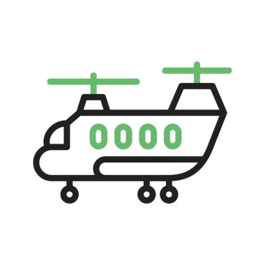 Ordu Helikopteri ikon vektör görüntüsü. Mobil uygulama web uygulaması ve yazdırma ortamı için uygundur.