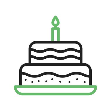 Doğum günü ikonu vektör görüntüsü. Mobil uygulama web uygulaması ve yazdırma ortamı için uygundur.