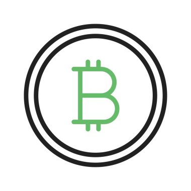 Bitcoin ikon vektör görüntüsü. Mobil uygulama web uygulaması ve yazdırma ortamı için uygundur.