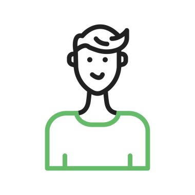 Erkek ikon vektör görüntüsü. Mobil uygulama web uygulaması ve yazdırma ortamı için uygundur.