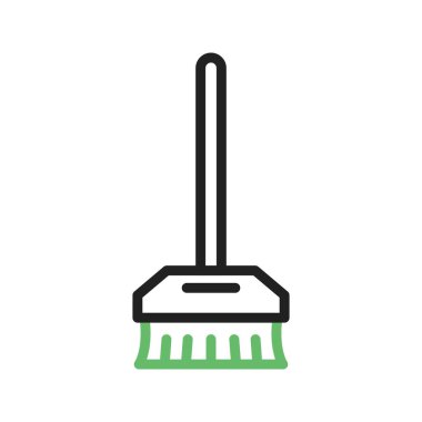 Süpürge simgesi vektör görüntüsü. Mobil uygulama web uygulaması ve yazdırma ortamı için uygundur.