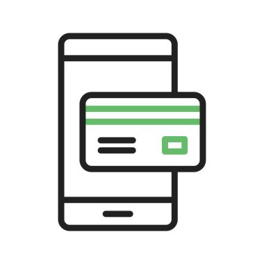 Kart Ödeme simgesi vektör resmi. Mobil uygulama web uygulaması ve yazdırma ortamı için uygundur.