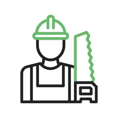 Carpenter ikon vektör görüntüsü. Mobil uygulama web uygulaması ve yazdırma ortamı için uygundur.