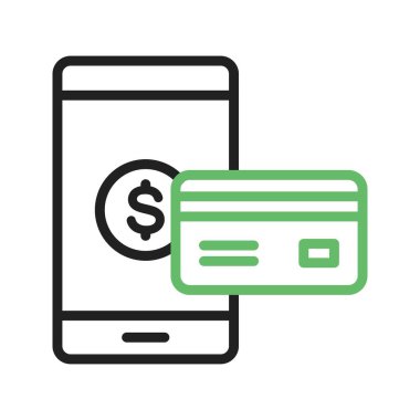 Nakitsiz ödeme simgesi vektör resmi. Mobil uygulama web uygulaması ve yazdırma ortamı için uygundur.