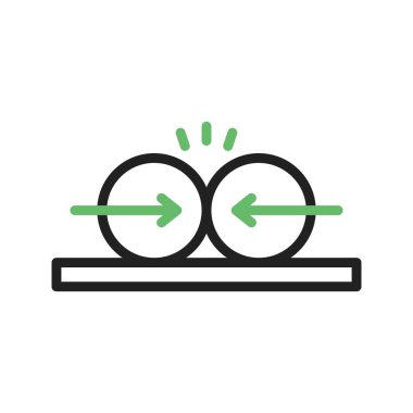 Çarpışma simgesi vektör görüntüsü. Mobil uygulama web uygulaması ve yazdırma ortamı için uygundur.