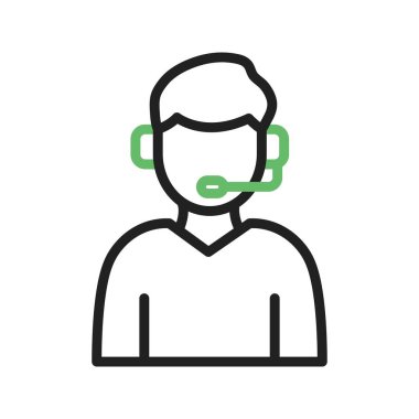 Müşteri hizmetleri ikon vektör görüntüsü. Mobil uygulama web uygulaması ve yazdırma ortamı için uygundur.