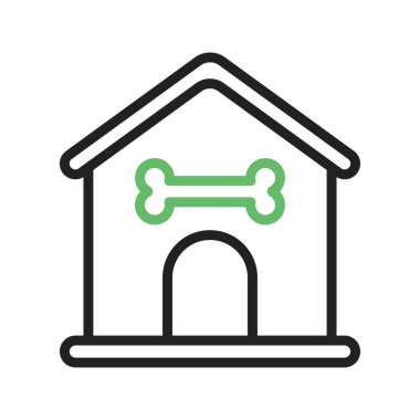 Dog House ikon vektör görüntüsü. Mobil uygulama web uygulaması ve yazdırma ortamı için uygundur.