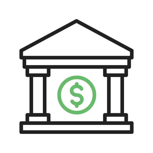 Banka Simgesi Vektör Görüntüsü Mobil Uygulama Web Uygulaması Yazdırma Ortamı — Stok Vektör