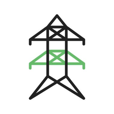Elektrik Kulesi ikon vektör görüntüsü. Mobil uygulama web uygulaması ve yazdırma ortamı için uygundur.