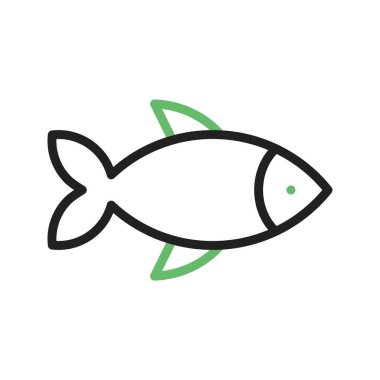 Balık ikonu vektör görüntüsü. Mobil uygulama web uygulaması ve yazdırma ortamı için uygundur.