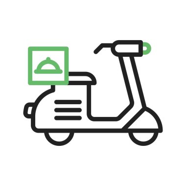 Yemek Teslimatı ikonu vektör görüntüsü. Mobil uygulama web uygulaması ve yazdırma ortamı için uygundur.