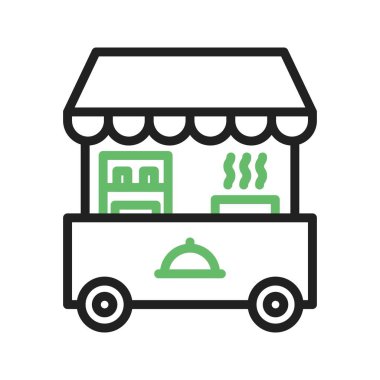 Yemek Standı ikon vektör görüntüsü. Mobil uygulama web uygulaması ve yazdırma ortamı için uygundur.