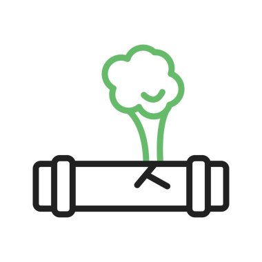 Gaz sızıntısı ikon vektör görüntüsü. Mobil uygulama web uygulaması ve yazdırma ortamı için uygundur.