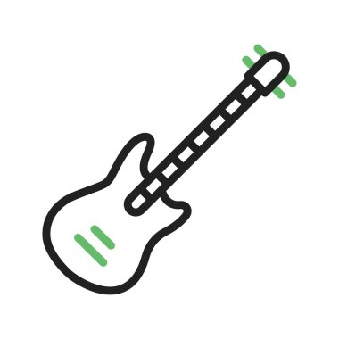 Gitar ikonu vektör görüntüsü. Mobil uygulama web uygulaması ve yazdırma ortamı için uygundur.
