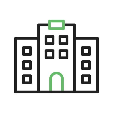 Otel ikonu vektör görüntüsü. Mobil uygulama web uygulaması ve yazdırma ortamı için uygundur.