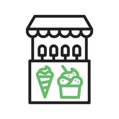 Dondurma Stall ikon vektör görüntüsü. Mobil uygulama web uygulaması ve yazdırma ortamı için uygundur.