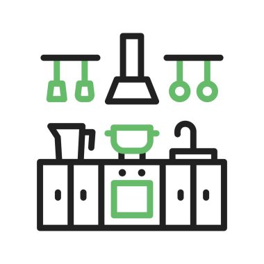 Mutfak ikonu vektör görüntüsü. Mobil uygulama web uygulaması ve yazdırma ortamı için uygundur.