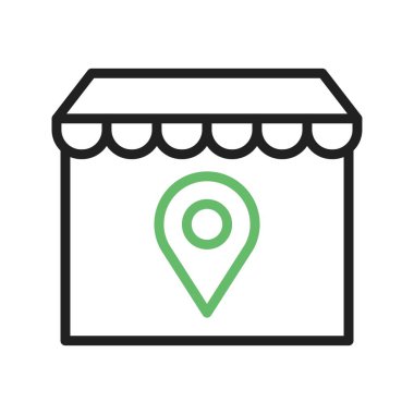 Konum Pin simgesi vektör resmi. Mobil uygulama web uygulaması ve yazdırma ortamı için uygundur.