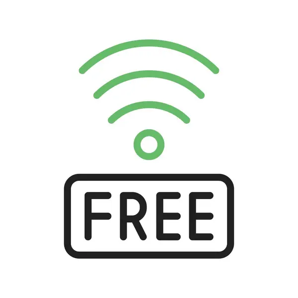 Бесплатное Векторное Изображение Значка Wifi Подходит Мобильных Приложений Веб Приложений — стоковый вектор