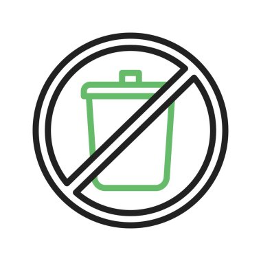 Çöp ikonu vektör resmi yok. Mobil uygulama web uygulaması ve yazdırma ortamı için uygundur.