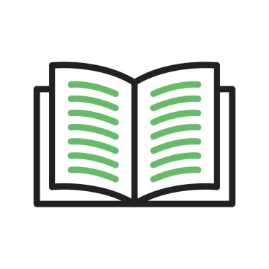 Kitap simgesi vektör resmini aç. Mobil uygulama web uygulaması ve yazdırma ortamı için uygundur.