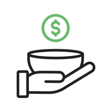 Yoksulluk ikonu vektör görüntüsü. Mobil uygulama web uygulaması ve yazdırma ortamı için uygundur.