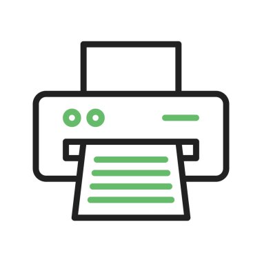 Yazıcı simgesi vektör görüntüsü. Mobil uygulama web uygulaması ve yazdırma ortamı için uygundur.