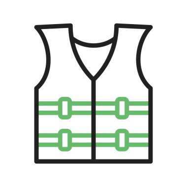 Koruyucu yelek ikon vektör görüntüsü. Mobil uygulama web uygulaması ve yazdırma ortamı için uygundur.