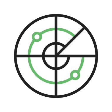 Radar simgesi vektör görüntüsü. Mobil uygulama web uygulaması ve yazdırma ortamı için uygundur.