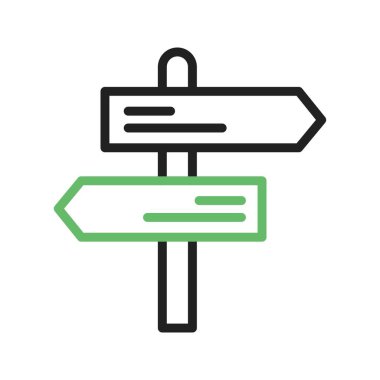 Yol İşareti simgesi vektör görüntüsü. Mobil uygulama web uygulaması ve yazdırma ortamı için uygundur.