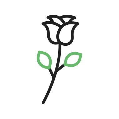 Gül simgesi vektör görüntüsü. Mobil uygulama web uygulaması ve yazdırma ortamı için uygundur.