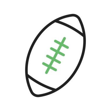 Rugby Ball ikon vektör görüntüsü. Mobil uygulama web uygulaması ve yazdırma ortamı için uygundur.