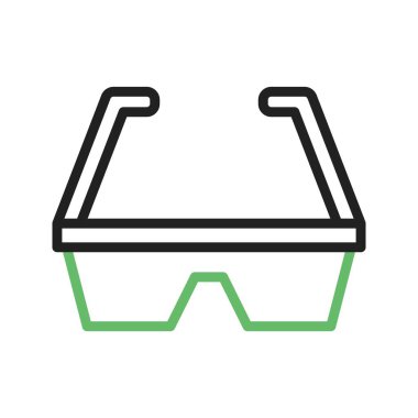 Güvenlik Gözlüğü ikon vektör görüntüsü. Mobil uygulama web uygulaması ve yazdırma ortamı için uygundur.