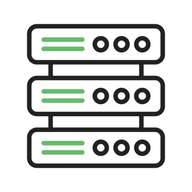 Sunucu simgesi vektör resmi. Mobil uygulama web uygulaması ve yazdırma ortamı için uygundur.