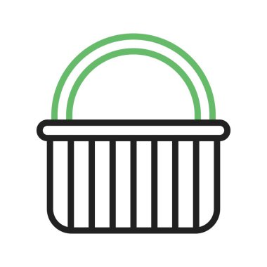 Sepet ikonu vektör görüntüsü alınıyor. Mobil uygulama web uygulaması ve yazdırma ortamı için uygundur.