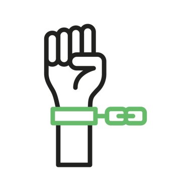 Kölelik simgesi vektör görüntüsü. Mobil uygulama web uygulaması ve yazdırma ortamı için uygundur.