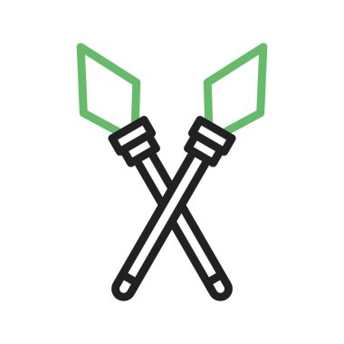 Mızrak simgesi vektör görüntüsü. Mobil uygulama web uygulaması ve yazdırma ortamı için uygundur.