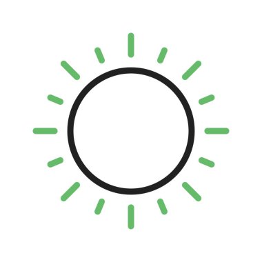 Güneş ikonu vektör görüntüsü. Mobil uygulama web uygulaması ve yazdırma ortamı için uygundur.