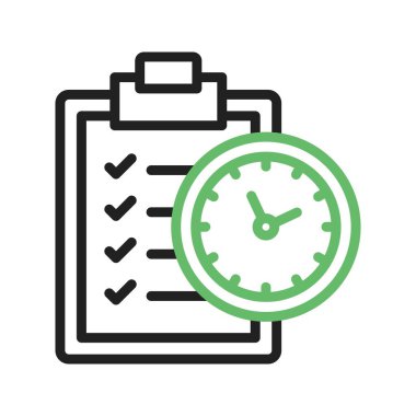 Zaman Yönetimi simgesi vektör görüntüsü. Mobil uygulama web uygulaması ve yazdırma ortamı için uygundur.