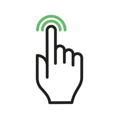 Simge vektör görüntüsüne dokun. Mobil uygulama web uygulaması ve yazdırma ortamı için uygundur.