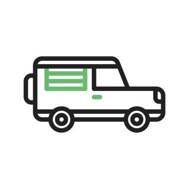 Araç simgesi vektör görüntüsü. Mobil uygulama web uygulaması ve yazdırma ortamı için uygundur.