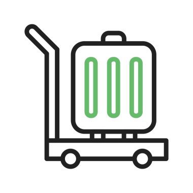 Bavul ikonu vektör görüntüsü. Mobil uygulama web uygulaması ve yazdırma ortamı için uygundur.