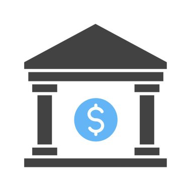 Banka simgesi vektör görüntüsü. Mobil uygulama web uygulaması ve yazdırma ortamı için uygundur.