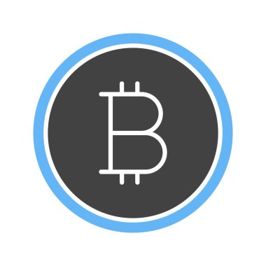 Bitcoin ikon vektör görüntüsü. Mobil uygulama web uygulaması ve yazdırma ortamı için uygundur.